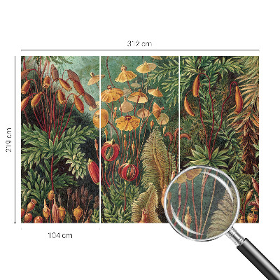 Mural decorativo con motivo de jardín exótico
