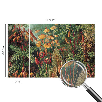 Mural decorativo con motivo de jardín exótico