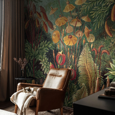 Mural decorativo con motivo de jardín exótico