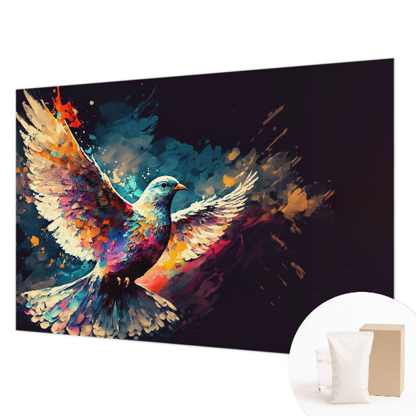 Fotomural decorativo para cabecero de cama con un pájaro colorido como motivo