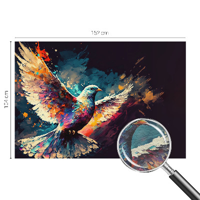 Fotomural decorativo para cabecero de cama con un pájaro colorido como motivo