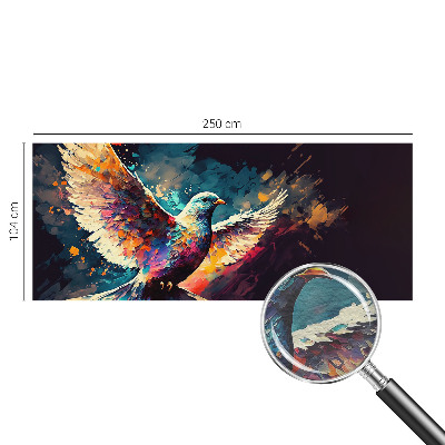 Fotomural decorativo para cabecero de cama con un pájaro colorido como motivo