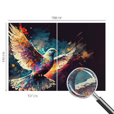 Fotomural decorativo para cabecero de cama con un pájaro colorido como motivo