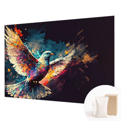Fotomural decorativo para cabecero de cama con un pájaro colorido como motivo