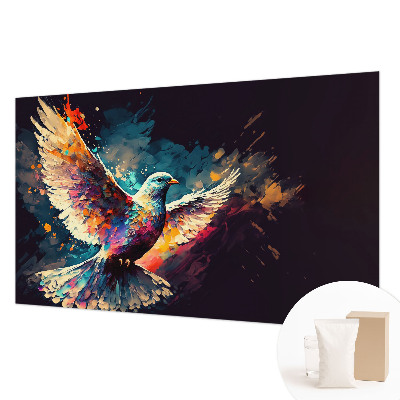 Fotomural decorativo para cabecero de cama con un pájaro colorido como motivo