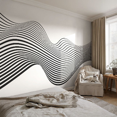 Papel mural con patrón decorativo con un diseño de abstracción dinámica