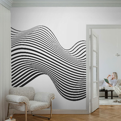 Papel mural con patrón decorativo con un diseño de abstracción dinámica