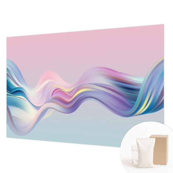 Papel mural texturado decorativo con diseño de olas coloridas