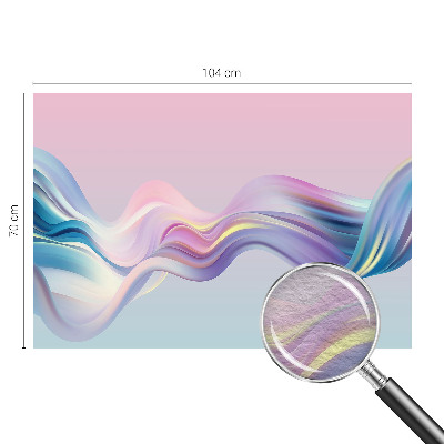 Papel mural texturado decorativo con diseño de olas coloridas