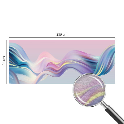Papel mural texturado decorativo con diseño de olas coloridas