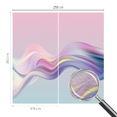 Papel mural texturado decorativo con diseño de olas coloridas