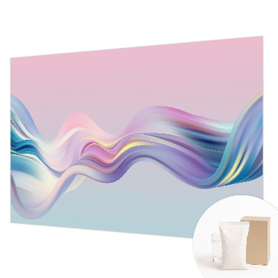 Papel mural texturado decorativo con diseño de olas coloridas