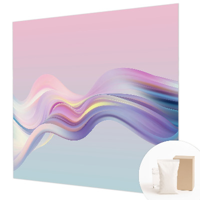 Papel mural texturado decorativo con diseño de olas coloridas