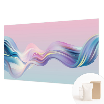 Papel mural texturado decorativo con diseño de olas coloridas