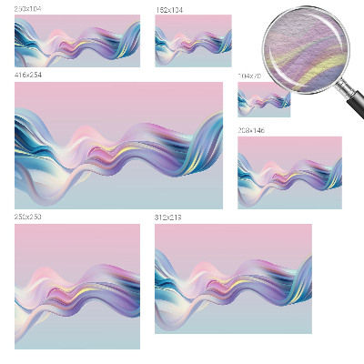 Papel mural texturado decorativo con diseño de olas coloridas