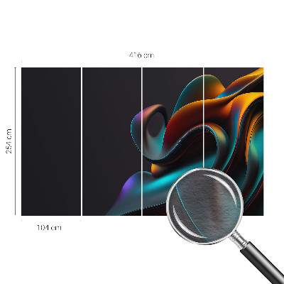 Mural decorativo con un remolino colorido