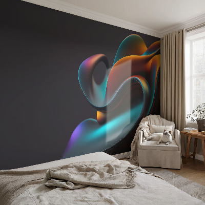 Mural decorativo con un remolino colorido