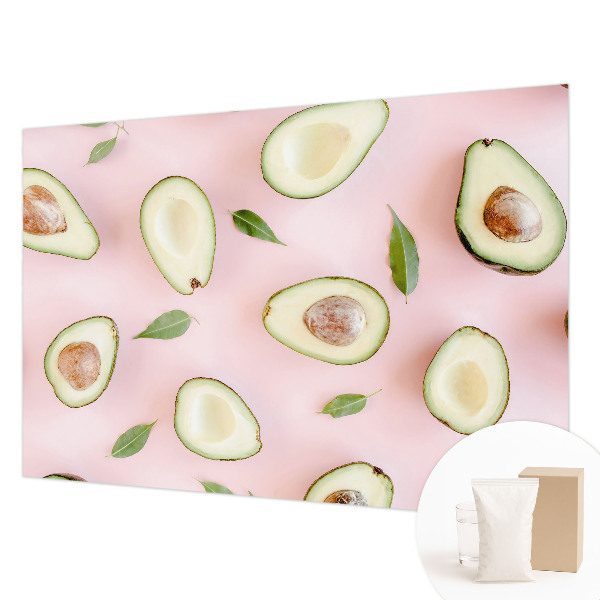 Fotomural decorativo para cabecero de cama con composición de aguacate para decorar el cabecero