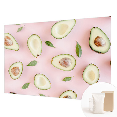 Fotomural decorativo para cabecero de cama con composición de aguacate para decorar el cabecero