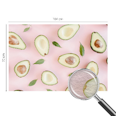 Fotomural decorativo para cabecero de cama con composición de aguacate para decorar el cabecero