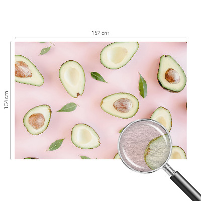 Fotomural decorativo para cabecero de cama con composición de aguacate para decorar el cabecero