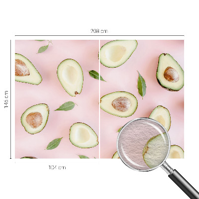 Fotomural decorativo para cabecero de cama con composición de aguacate para decorar el cabecero