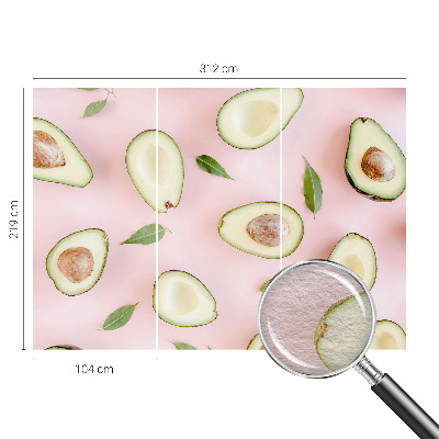 Fotomural decorativo para cabecero de cama con composición de aguacate para decorar el cabecero