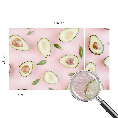 Fotomural decorativo para cabecero de cama con composición de aguacate para decorar el cabecero