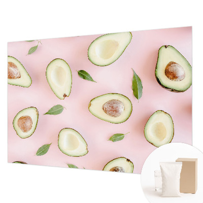 Fotomural decorativo para cabecero de cama con composición de aguacate para decorar el cabecero
