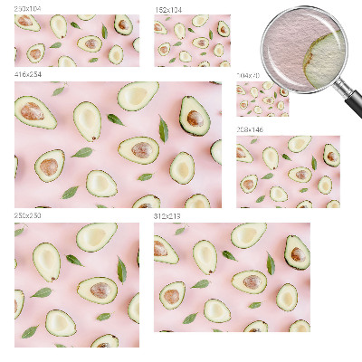 Fotomural decorativo para cabecero de cama con composición de aguacate para decorar el cabecero