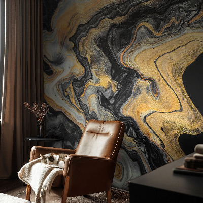 Papel mural con patrón decorativo con motivo caleidoscópico de líneas