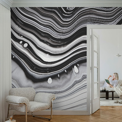 Mural de pared con estampado hermoso con diseño de ondas ópticas