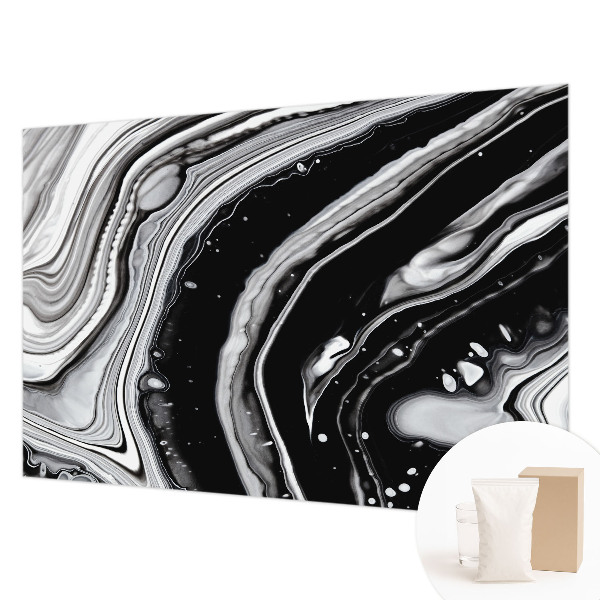 Mural decorativo con ondas monocromáticas