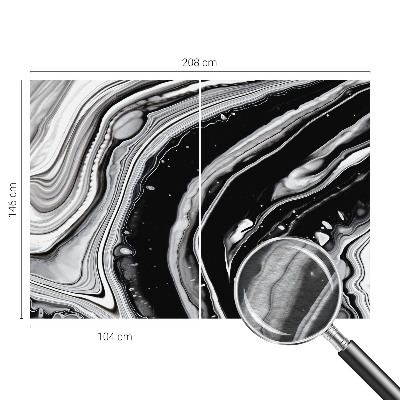 Mural decorativo con ondas monocromáticas
