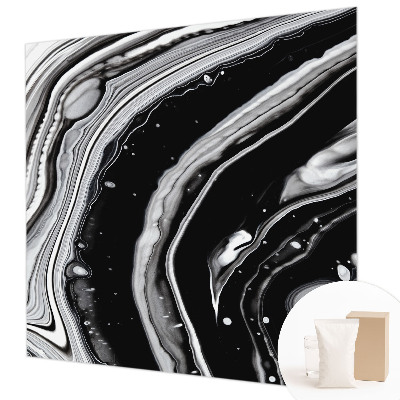 Mural decorativo con ondas monocromáticas