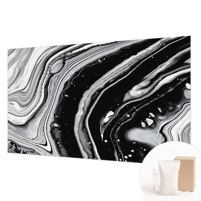 Mural decorativo con ondas monocromáticas