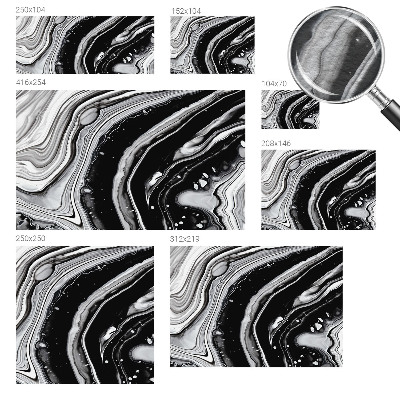 Mural decorativo con ondas monocromáticas