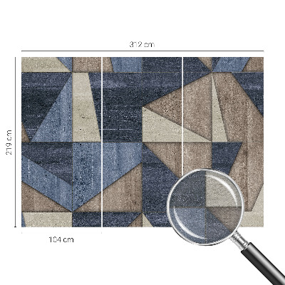 Mural de pared con estampado hermoso con patrones geométricos