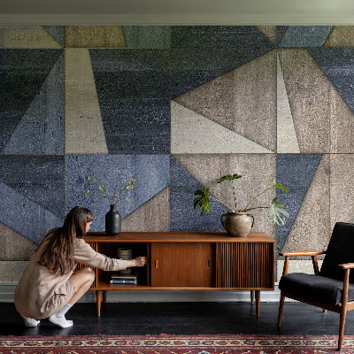 Mural de pared con estampado hermoso con patrones geométricos