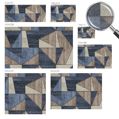 Mural de pared con estampado hermoso con patrones geométricos