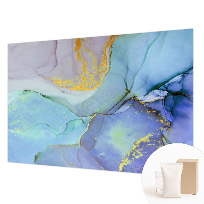 Papel mural con patrón decorativo con un diseño de formas en acuarela