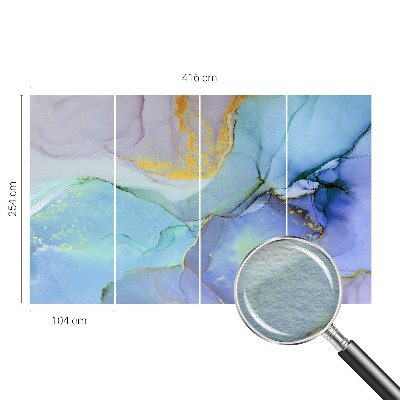 Papel mural con patrón decorativo con un diseño de formas en acuarela