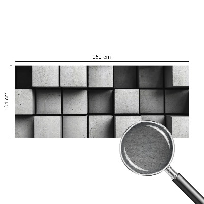 Fotomural decorativo para cabecero de cama con diseño de cubos geométricos