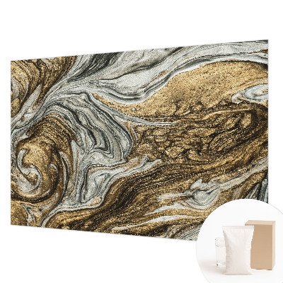 Mural decorativo con diseño de remolinos abstractos