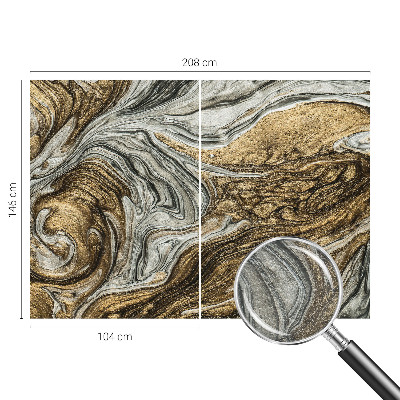 Mural decorativo con diseño de remolinos abstractos