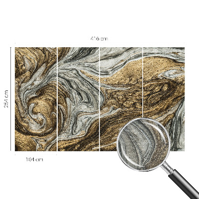 Mural decorativo con diseño de remolinos abstractos