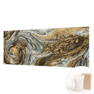 Mural decorativo con diseño de remolinos abstractos