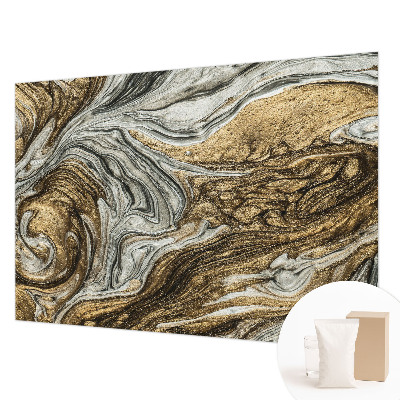 Mural decorativo con diseño de remolinos abstractos