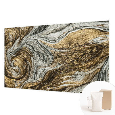 Mural decorativo con diseño de remolinos abstractos