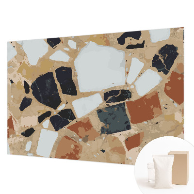 Papel mural texturado decorativo con un motivo de piedras rústicas